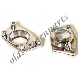 set de 2 couvercles chromés de lame de torsion arrière pour trompettes